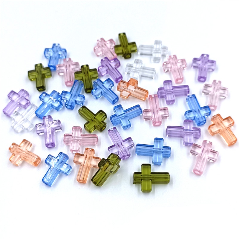 Set 20 Mặt Vòng cổ Hình Thánh Giá Trong Suốt Làm Trang Sức Cho Nữ