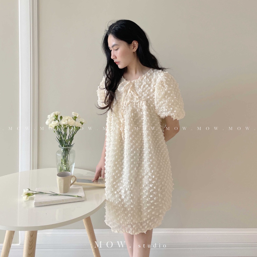 Váy babydoll tay bồng  made by Mow studio