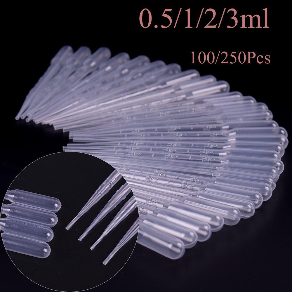 100 / 250 Ống Nhỏ Giọt Bằng Nhựa Đa Năng Tiện Dụng Cho Phòng Thí Nghiệm