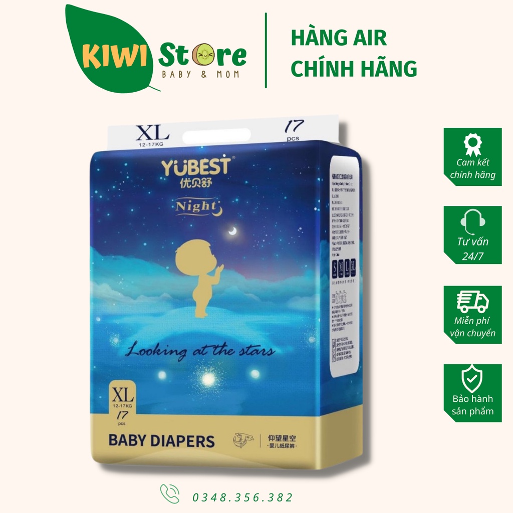 Bỉm Yubest Night nội địa bản cao cấp size M76, L72, XL68, XXL64, XXXL60
