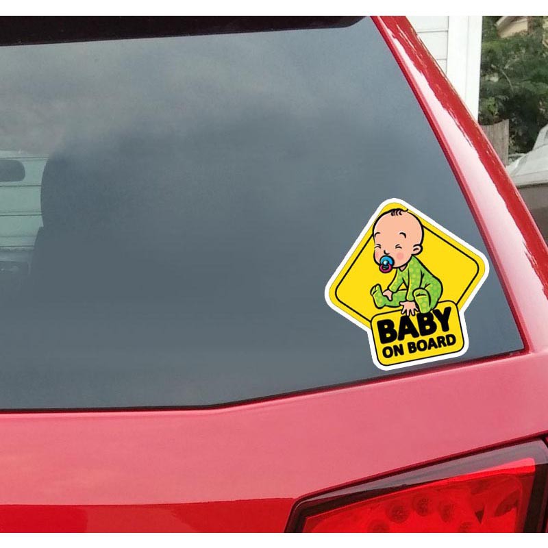 [Mã LIFEAU02 hoàn 10% tối đa 12K xu đơn 50K] Decal Dán Xe Hơi Chữ Baby On Board