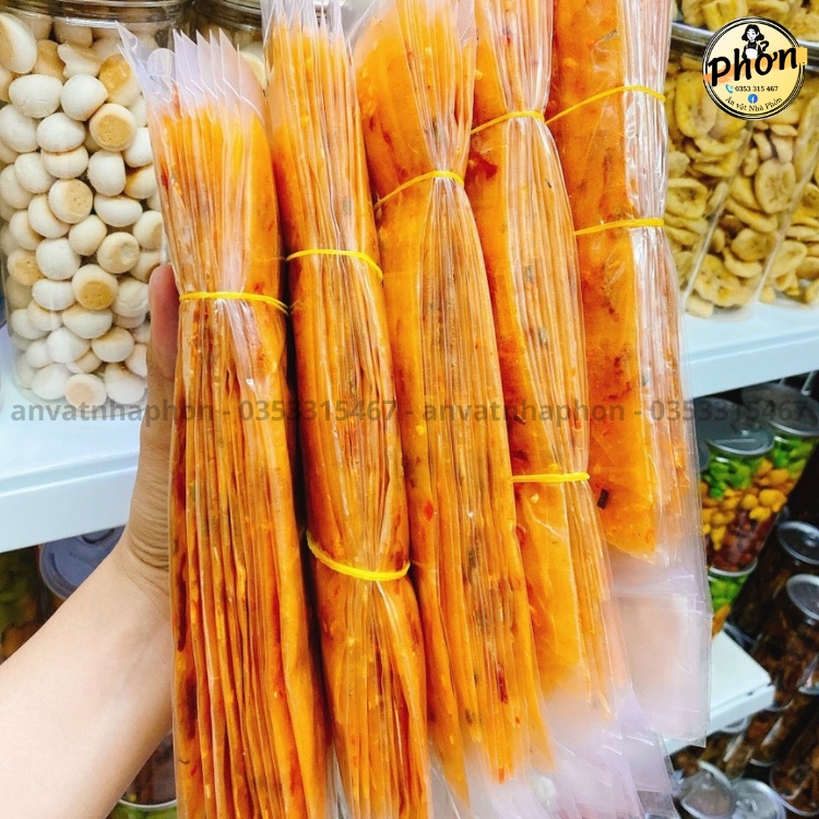 Bịch Bánh Tráng Dẻo Cuộn Khô Bò,  Thơm Ngon Mê Ly - Ăn Vặt Nhà Phởn