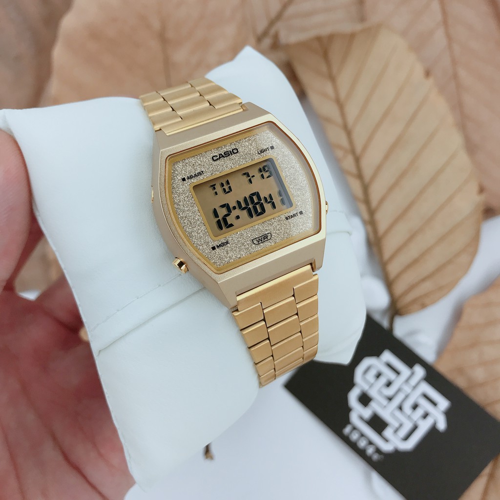 Đồng hồ nữ Casio B640 / B640WGG-9 dây thép chính hãng, chống nước 50m