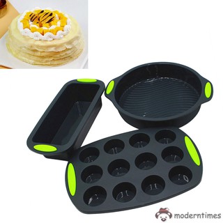 Set 3 Khuôn Silicon Làm Bánh Đa Năng Tiện Dụng