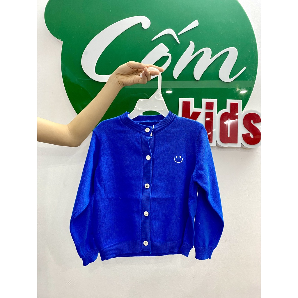 ÁO LEN CARDIGAN MẶT CƯỜI ĐƠN GIẢN CỰC YÊU CHO BÉ - CỐM KIDS