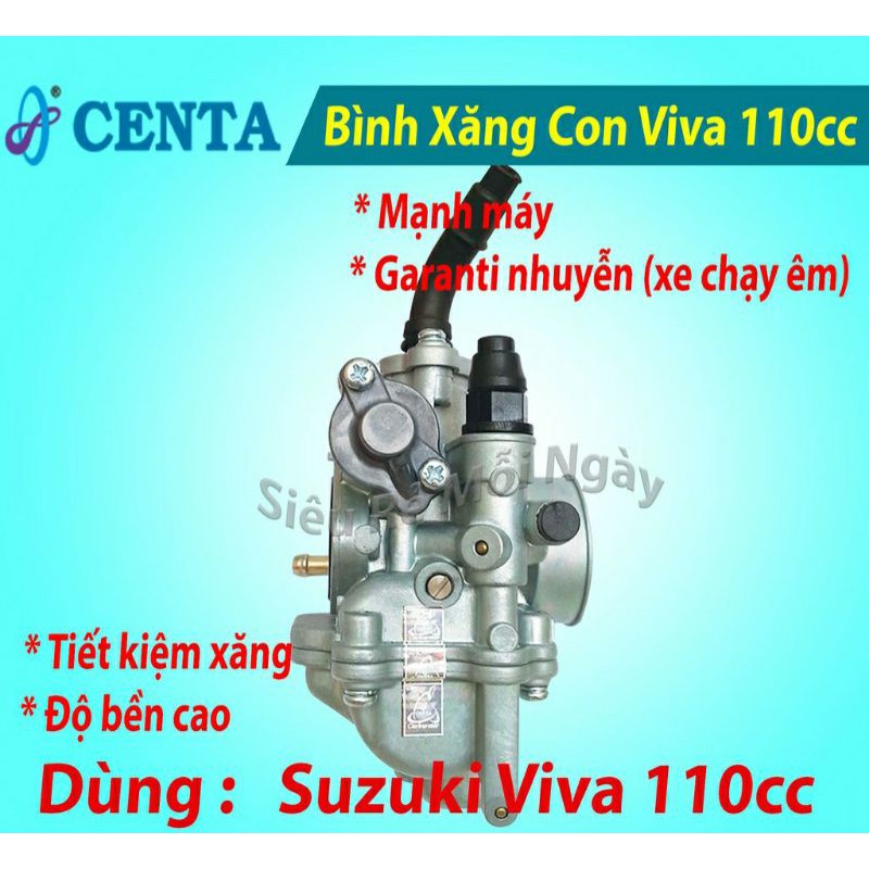 Bình Xăng Con - Suzuki Viva 110/ Best / Smash / Smash Revo Hiệu Centa