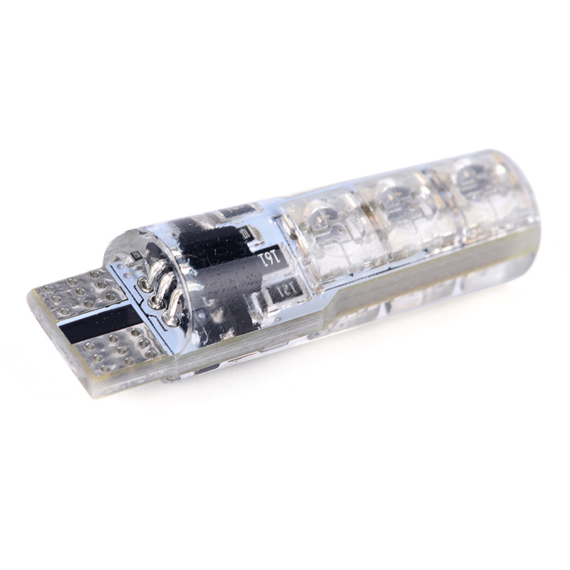 Colorfulswallowfly 2x T10 6SMD 5050 RGB LED Car Wedge Side Light Reading Lamp Bulb + Remote C CSF