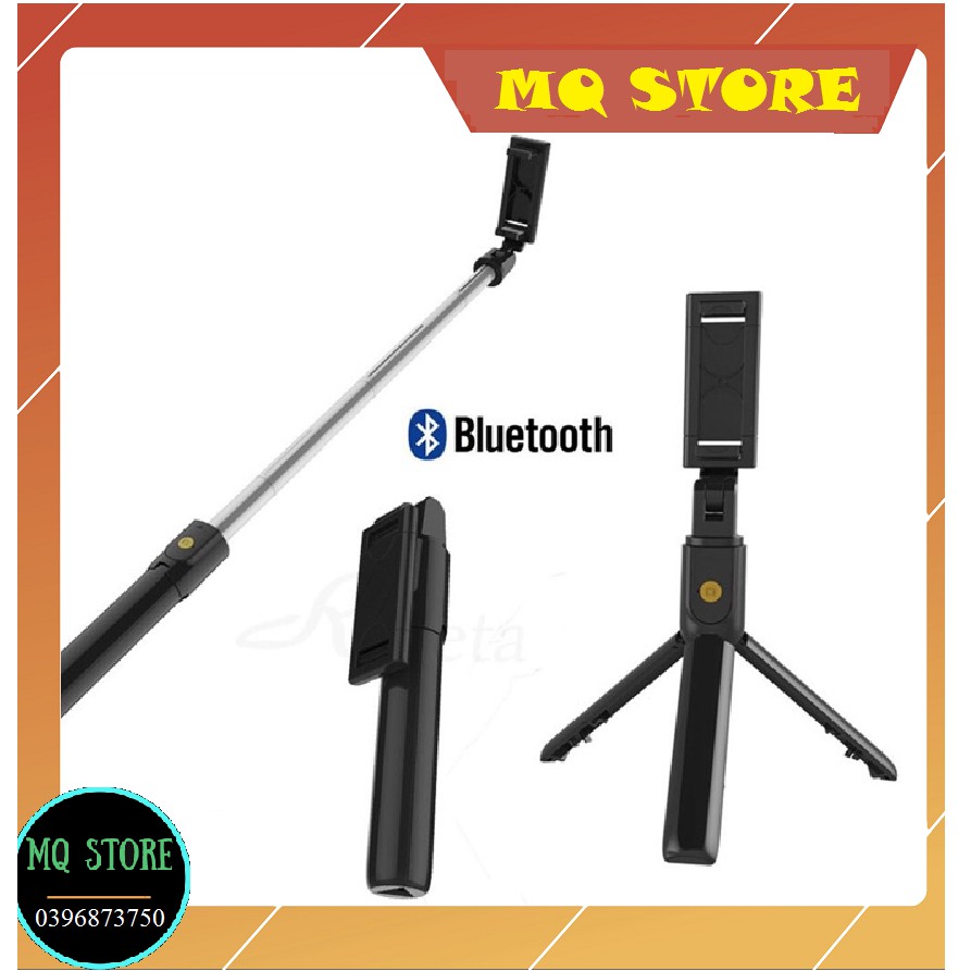 Gậy Tự Sướng Bluetooth K07 Kiêm Giá đỡ điện thoại kèm Bluetooth