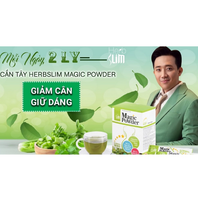 Bột Cần Tây Hồng Sâm Herbslim Magic Powder, giảm cân an toàn, giảm mỡ bụng hiệu quả hàng Chính Hãng