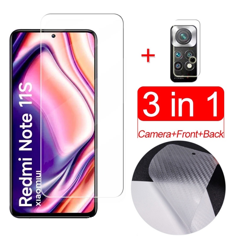 Kính Cường Lực Bảo Vệ Màn Hình 3 Trong 1 Cho Xiaomi Redmi Note 11s Note 11s 11 10 5G 9s 9 Pro Max 10s Pro