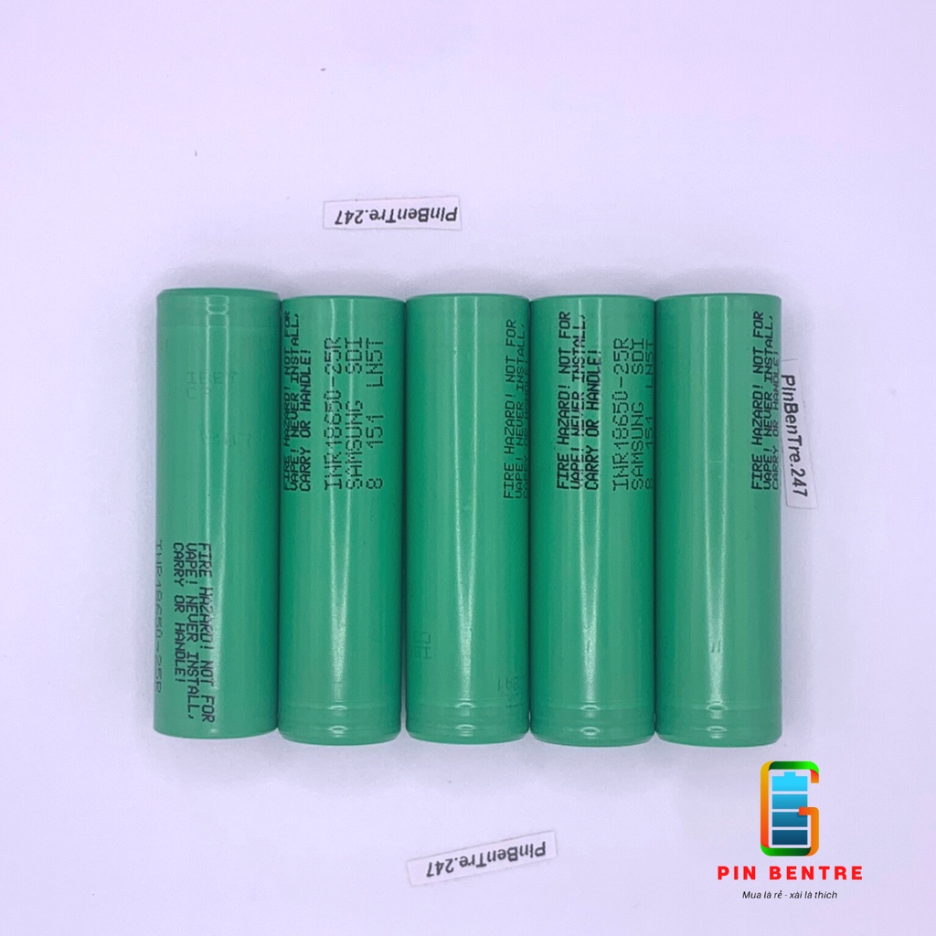 Cell Pin 18650 Samsung 25R 2500mAh hàng mới chính hãng xả 20A