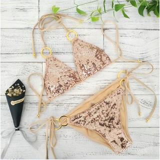 Đồ bơi bikini 2 mảnh óng ánh quyến rũ