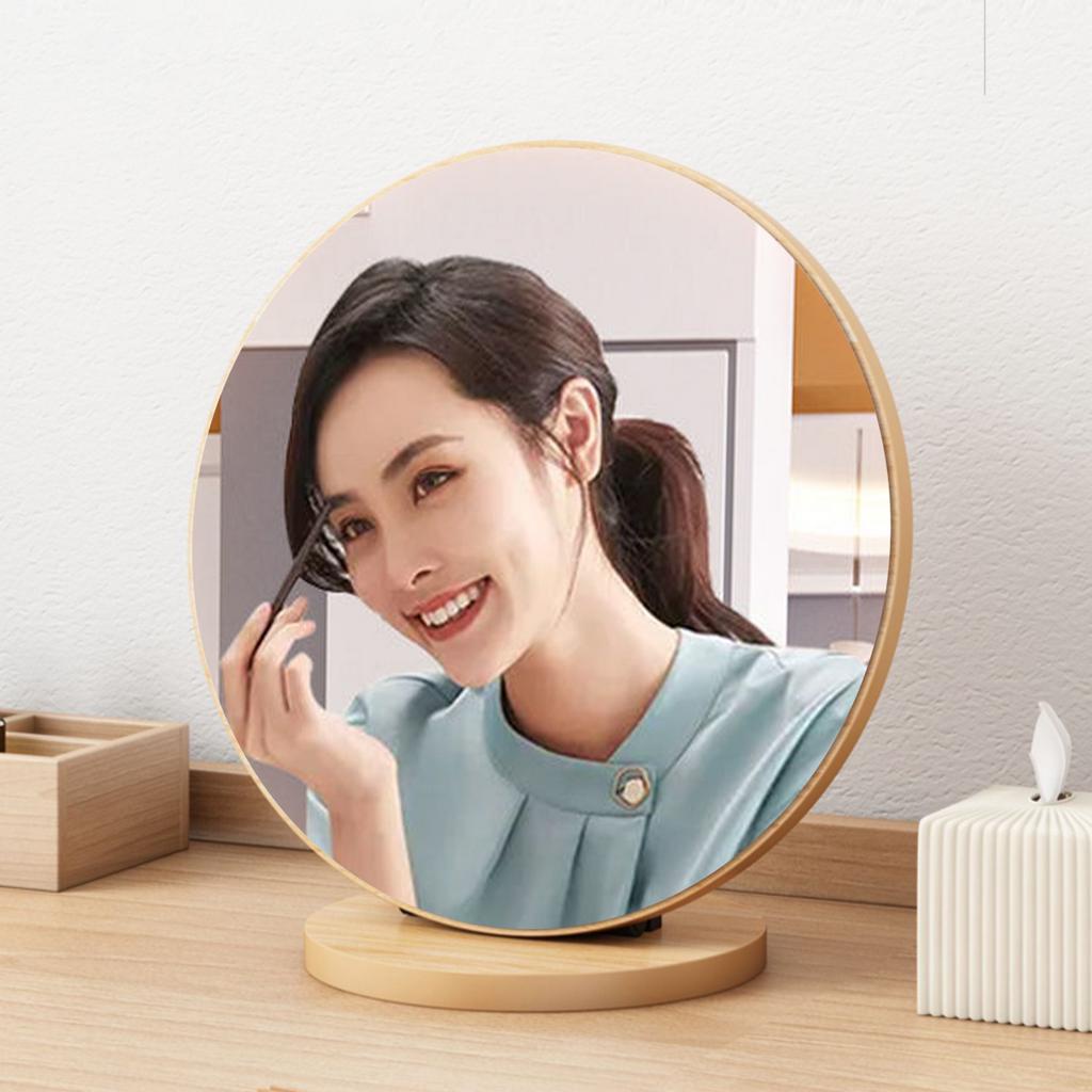 Gương để bàn, gương công chúa xoay 90 độ phụ kiện gỗ cao cấp - GL278