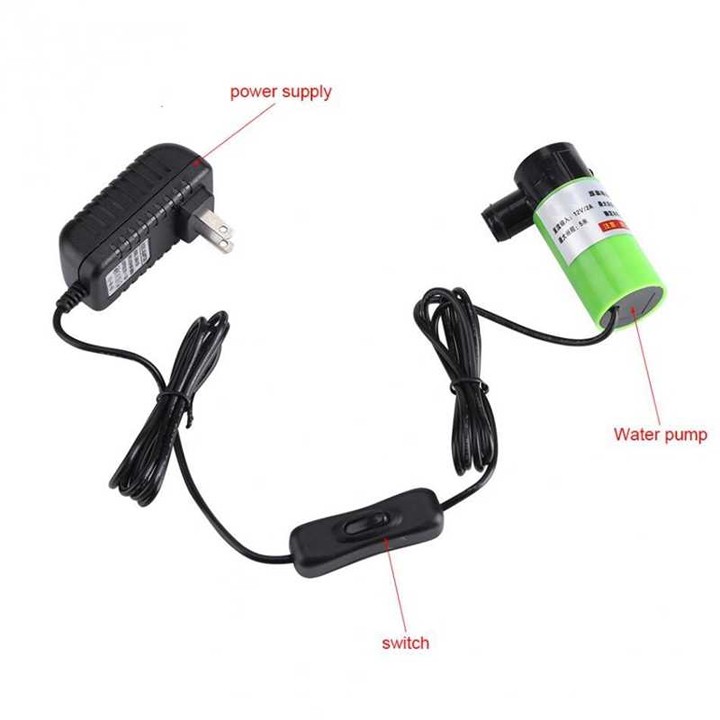 Máy bơm nước mini_ Bơm chìm mini 12V chăm sóc hồ nước bể cá