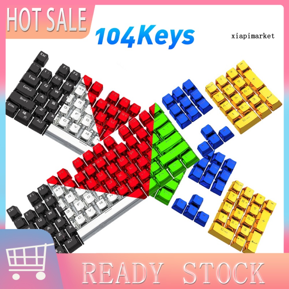 LOP_104Pcs/Set ABS Stylish Backlight Key Caps Replacement for Mechanical Keyboards