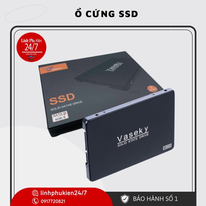 Ổ cứng SSD Vaseky V800 120GB, 240GB - Cài win miễn phí, tặng cáp SATA3, Hàng chính hãng, bảo hành 3 năm