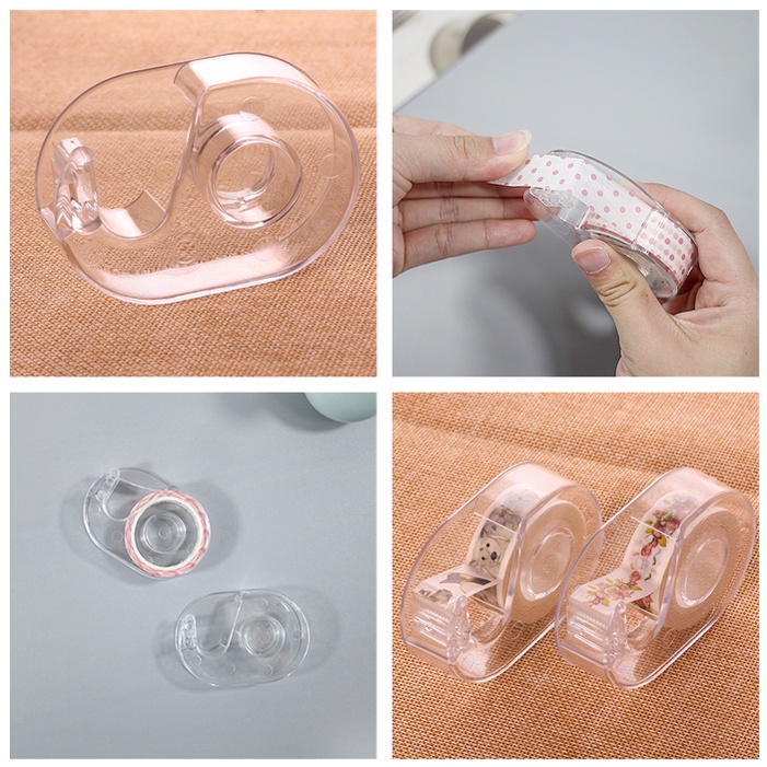 1 Hộp Nhựa 1.5CM Lưu Trữ Băng Keo Và Cắt Băng Keo