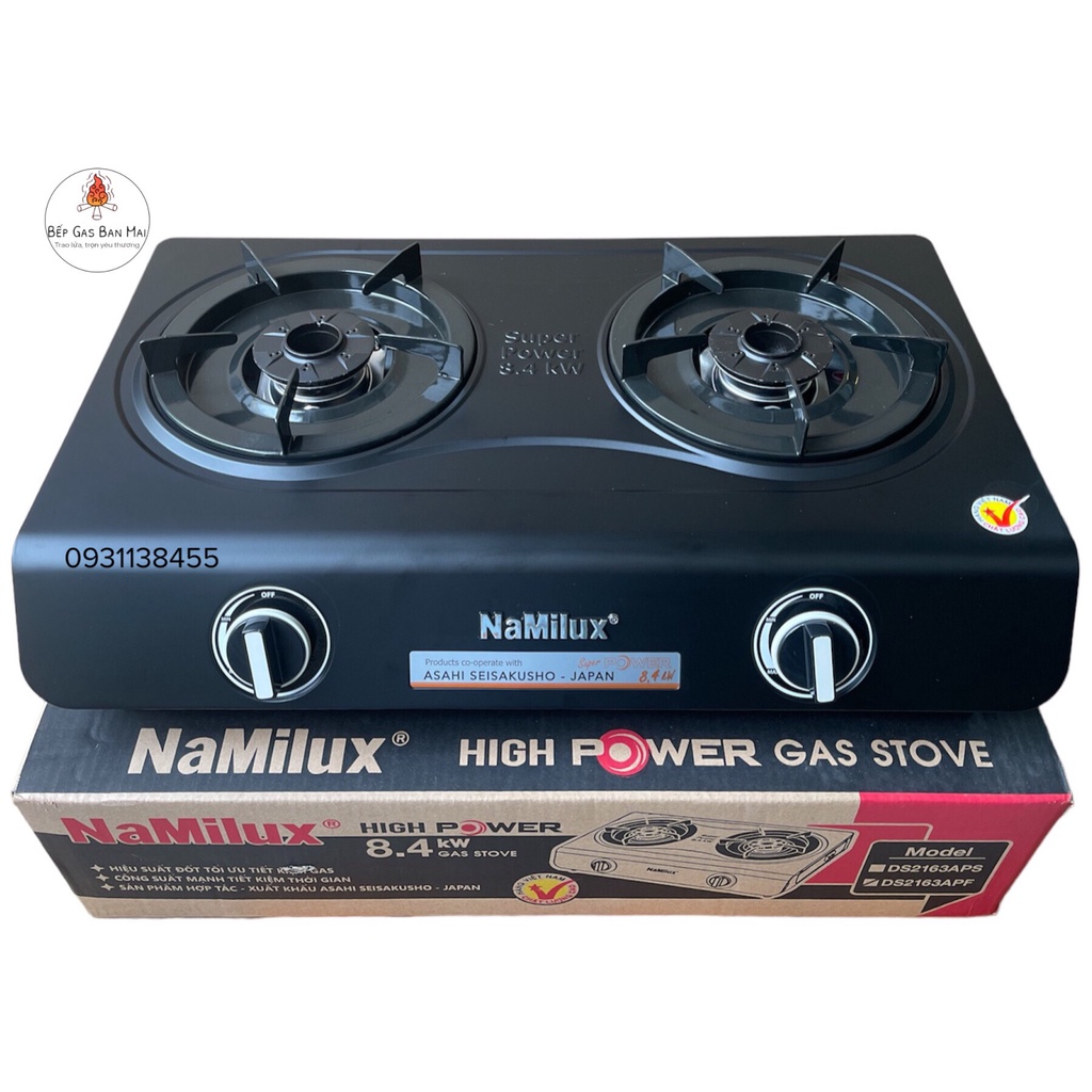 Bếp Gas Đôi Mặt Men Namilux DS2163APF   - HÀNG CHÍNH HÃNG