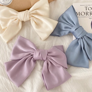 Nơ Kẹp Tóc Ruy Băng Satin Kẹp Tóc Hàn Quốc cổ điển thời trang cho nữ