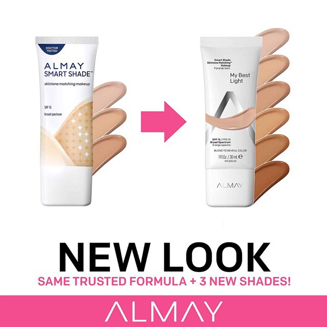 [Auth] Kem nền che khuyết điểm Almay Smart Shade, dùng được da nhạy cảm