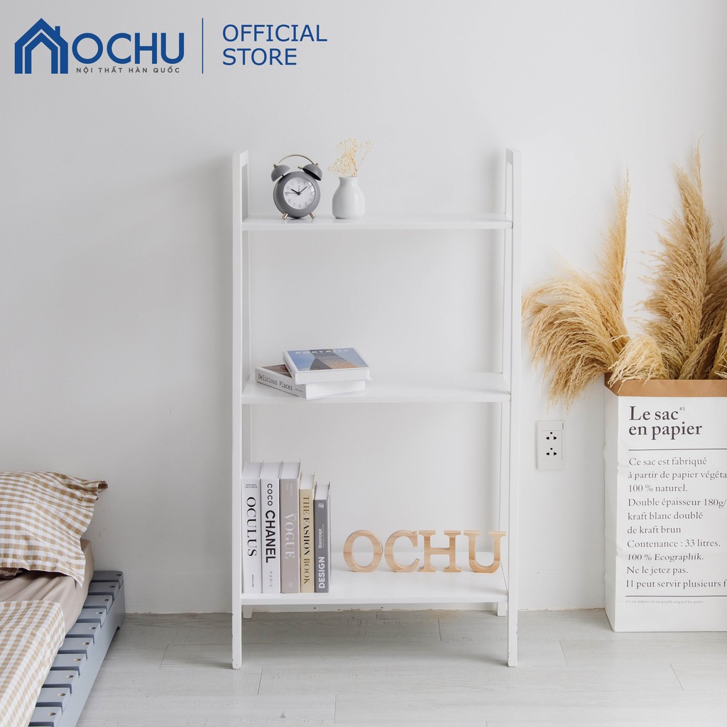 Kệ Sách 3 Tầng Khung Gỗ OCHU - A Book 3F - White | BigBuy360 - bigbuy360.vn