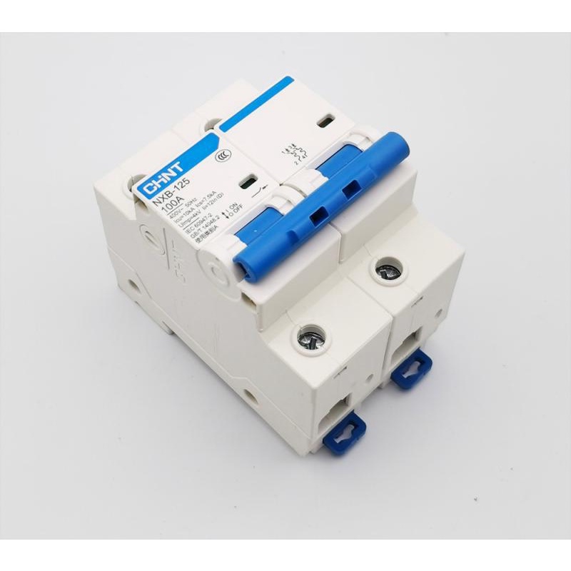 Cầu dao MCB NXB-125, 2Pha - 80A,100A,125A dòng cắt 10kA Hãng CHINT xác to chính hãng