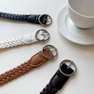 Dây nịt đan chéo độc đáo Modleaf Knit belt Hàn Quốc