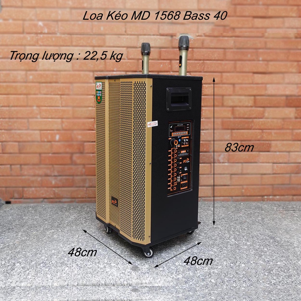 Loa kéo MDaudio M1568/ M1566 Bass 40 - 3 đường tiếng | Tiếng bass chắc, gọn, âm micro bay bổng | Bảo hành 12 tháng