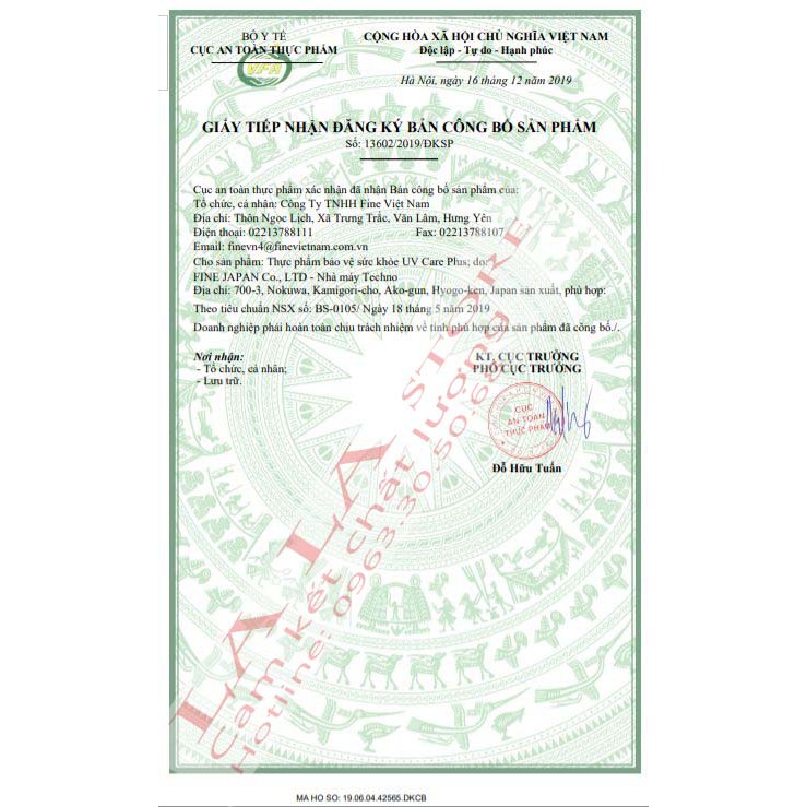 Viên Uống UV Care Plus hỗ trợ chống Nắng Fine Japan Nhật Bản túi 30 viên