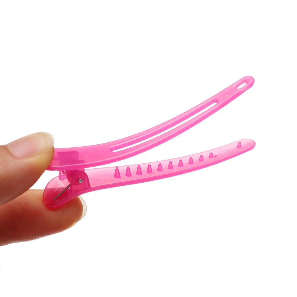 Set 10 Kẹp Tóc Nhựa Đơn Giản Chuyên Dụng Cho Salon Làm Tóc