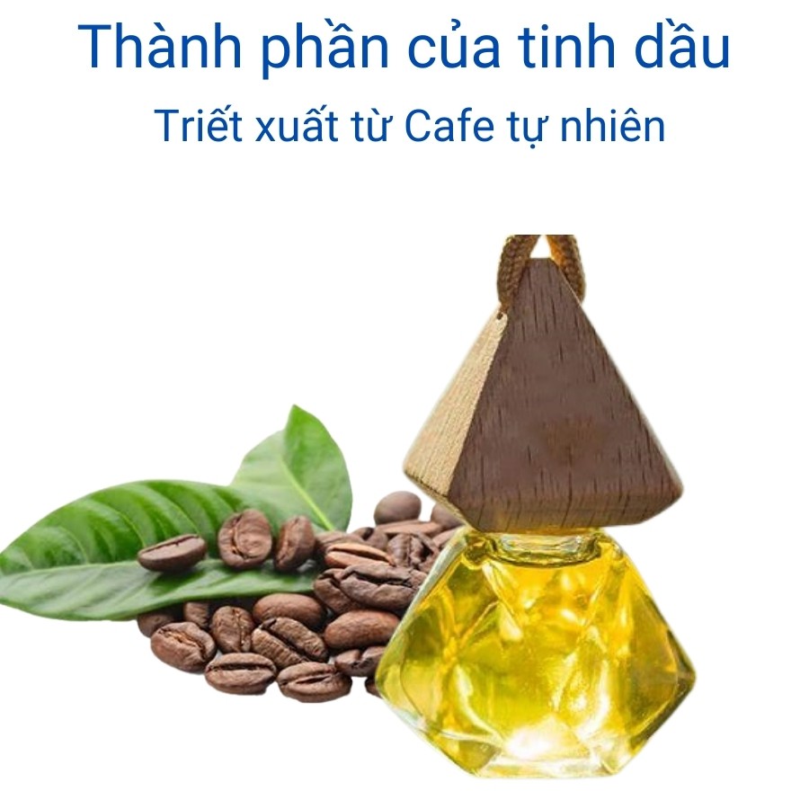 Tinh dầu treo xe Cafe treo xe ô tô phòng ngủ xông phòng đuổi muỗi 7ml Mộc