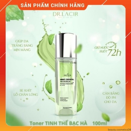 Toner-Tinh Thể Bạc Hà Se Khít Lỗ Chân Lông Cân Bằng ẨM Dr.Lacir MINT CRYSTAL 100ml | BigBuy360 - bigbuy360.vn