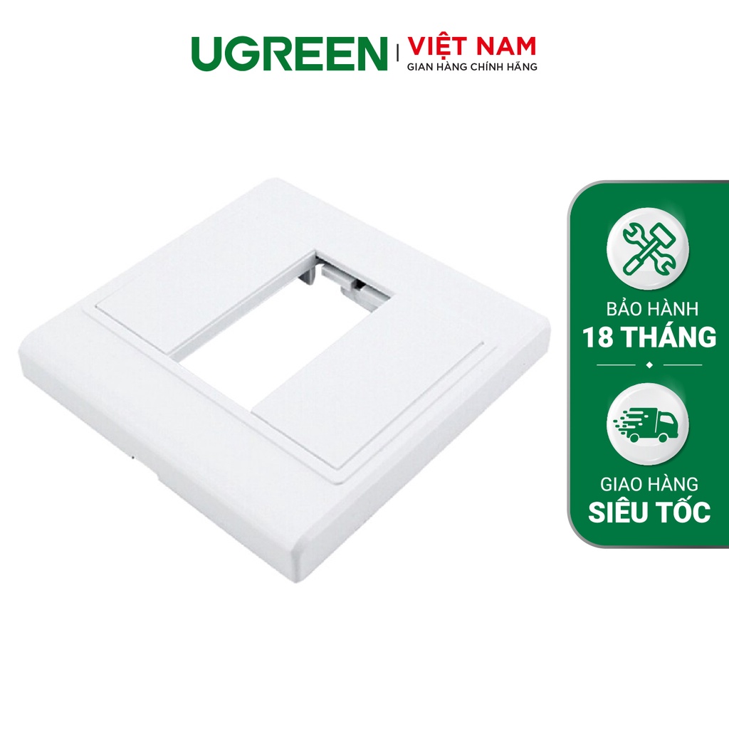 Mặt nạ âm tường VGA, AV, HDMI nhựa PVC màu trắng UGREEN 20316