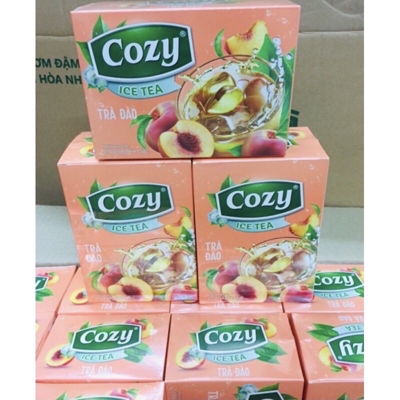 Bột Đào cozy Ice tea Hoà Tan Hộp 18gói