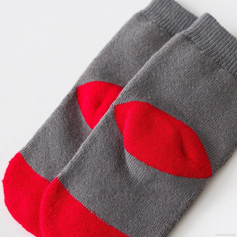 Set 5 đôi vớ cotton mềm giữ ấm họa tiết giáng sinh cho bé từ 1-8 tuổi