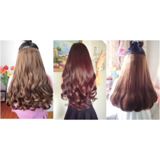 Xịt dưỡng+ Tóc giả kẹp nửa đầu đẹp gấp mấy lần tóc nối , tóc mỏg ít thành tóc dày bồng bềnh