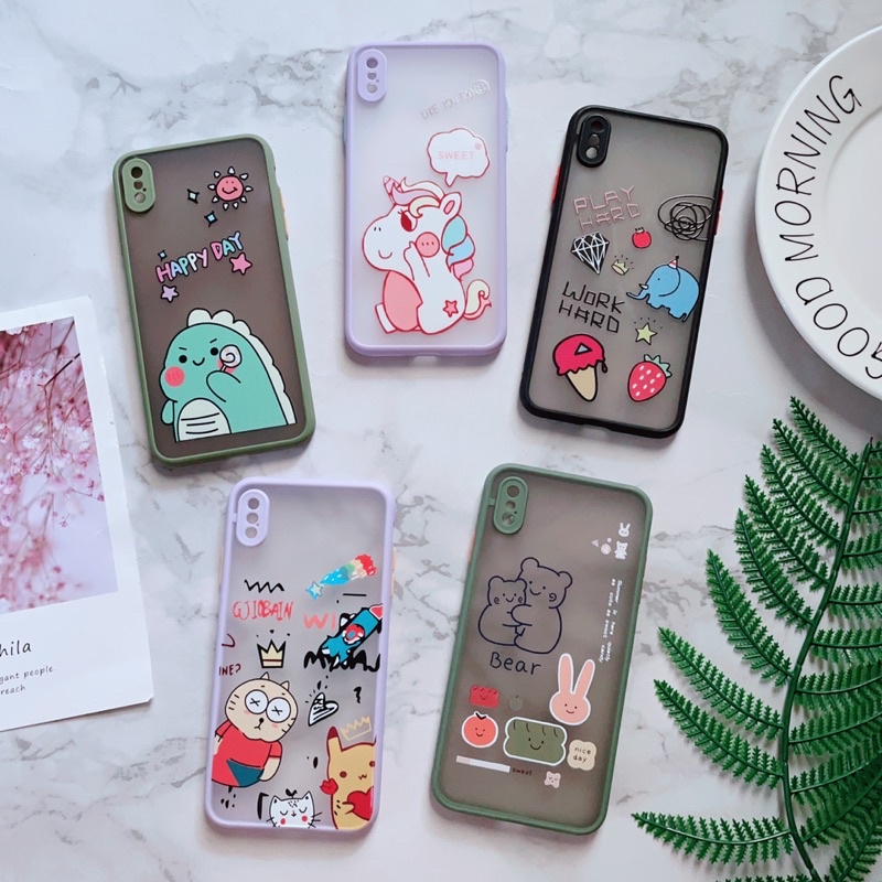Ốp Lưng iphone XsMax Viền Nhựa Dẻo Hình Kute