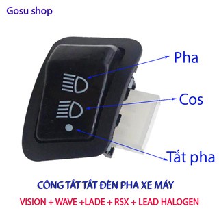Công tắc tắt mở đèn pha 3 chế độ dùng cho xe Honda đời mới - LEAD halogen, Vision, Wave Alpha, RSX, Blade 110