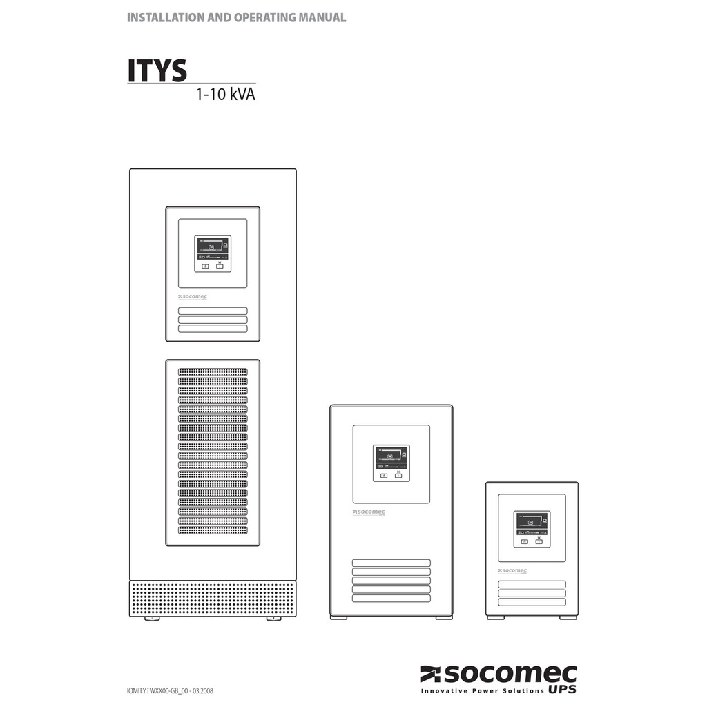 Bộ nguồn lưu điện ITYS 2000VA UPS SOCOMEC ITY2 - USED - GOOD