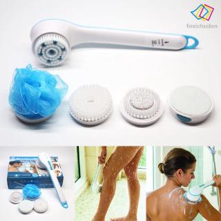 Bàn chải chà lưng có 5 đầu cọ tiện lợi