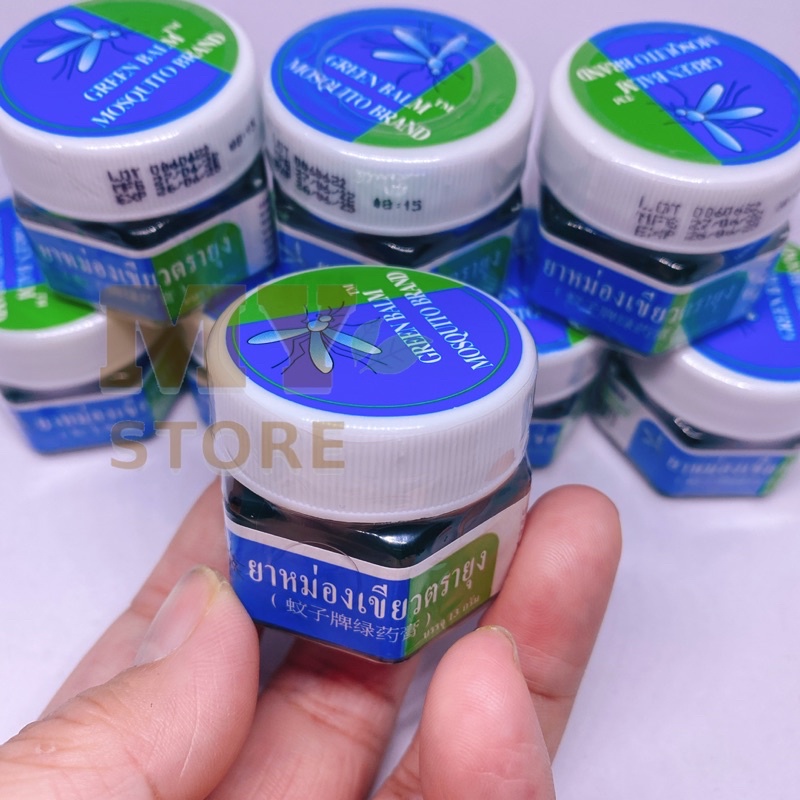 (Chính Hãng) Dầu Cù Là Chống Muỗi Green Balm Mosquito Brand Thái Lan 13g