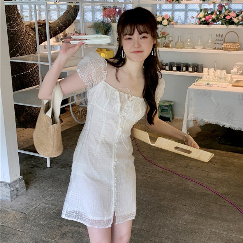 [FREESHIP] 🍨🍧🍧Đầm Cổ Vuông ,Váy Cổ Vuông Tay Phồng Cao Cấp Phong Cách Hàn Quốc Siêu Ngọt Ngào Cho Nữ🍧🍧🍨 | BigBuy360 - bigbuy360.vn