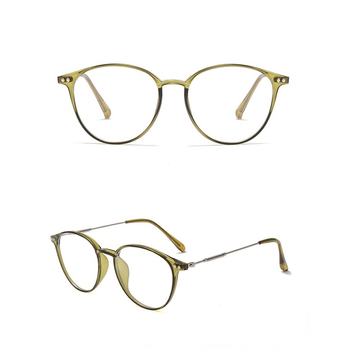 Kính Mát Gọng Tròn Chống Ánh Sáng Xanh Thời Trang Cho Nữ