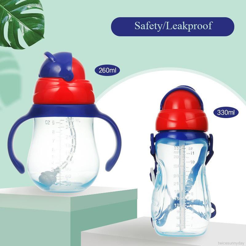 Bình Nước Có Ống Hút Họa Tiết Hoạt Hình Dễ Thương Cho Bé