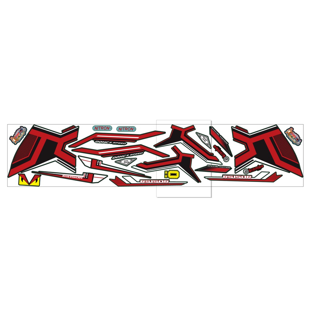 Tem Rời Winner X mẫu RS150R màu đen đỏ trắng