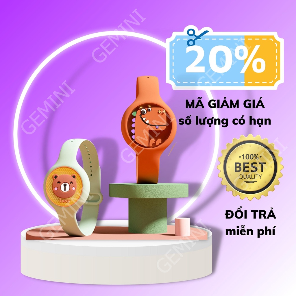 Vòng đeo tay đồng hồ chống đuổi muỗi M28 tinh dầu chống muỗi led phát sáng cho trẻ em và cho bé GEMINI SHOP