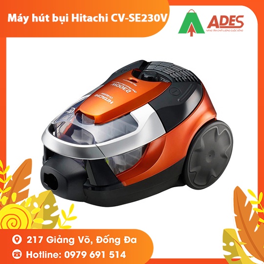 [Mã 154ELSALE2 giảm 7% đơn 300K] Máy hút bụi Hitachi CV-SE230V - 2300W 2L luồng hút mạnh mẽ - Bảo hành chính hãng