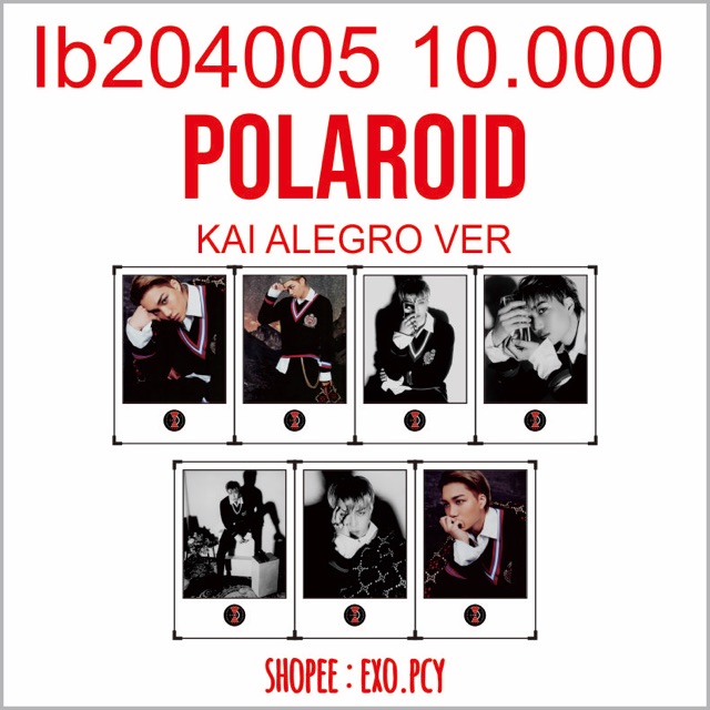 Polaroid Logo Nhóm Nhạc Exo Độc Đáo