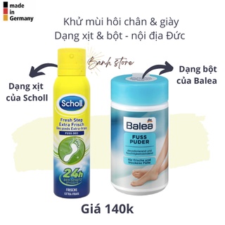 Khử mùi hôi chân & giầy - Dạng xịt/bột nội địa Đức