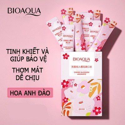 Nước súc miệng Bioaqua (1 GÓI) giảm tình trạng ố vàng khỏe nứa lợi giảm hôi miệng